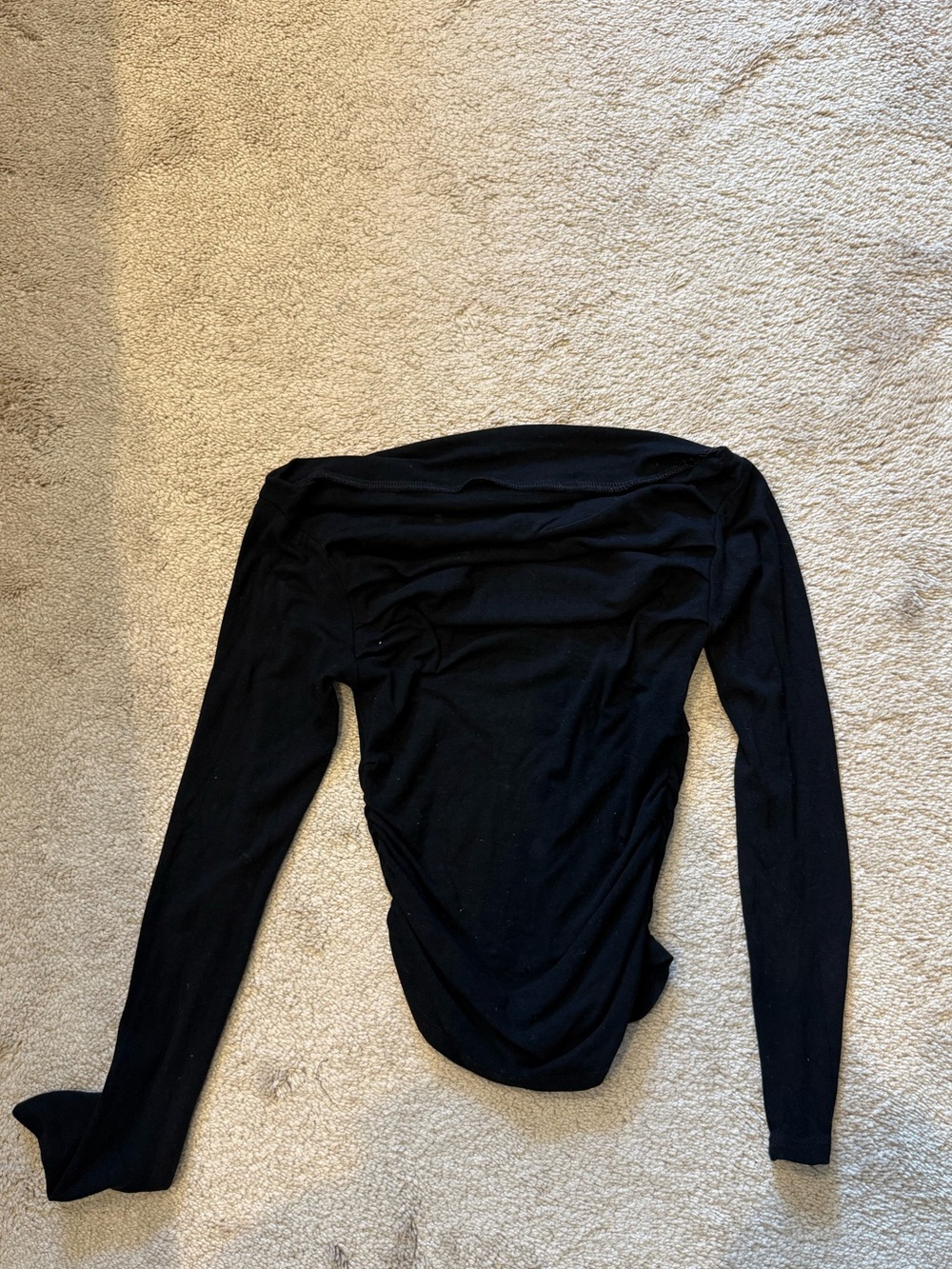 Amazon Black Off-the-Shoulder Long Sleeve Top
